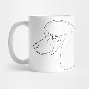 Poodle - one line drawing Mug